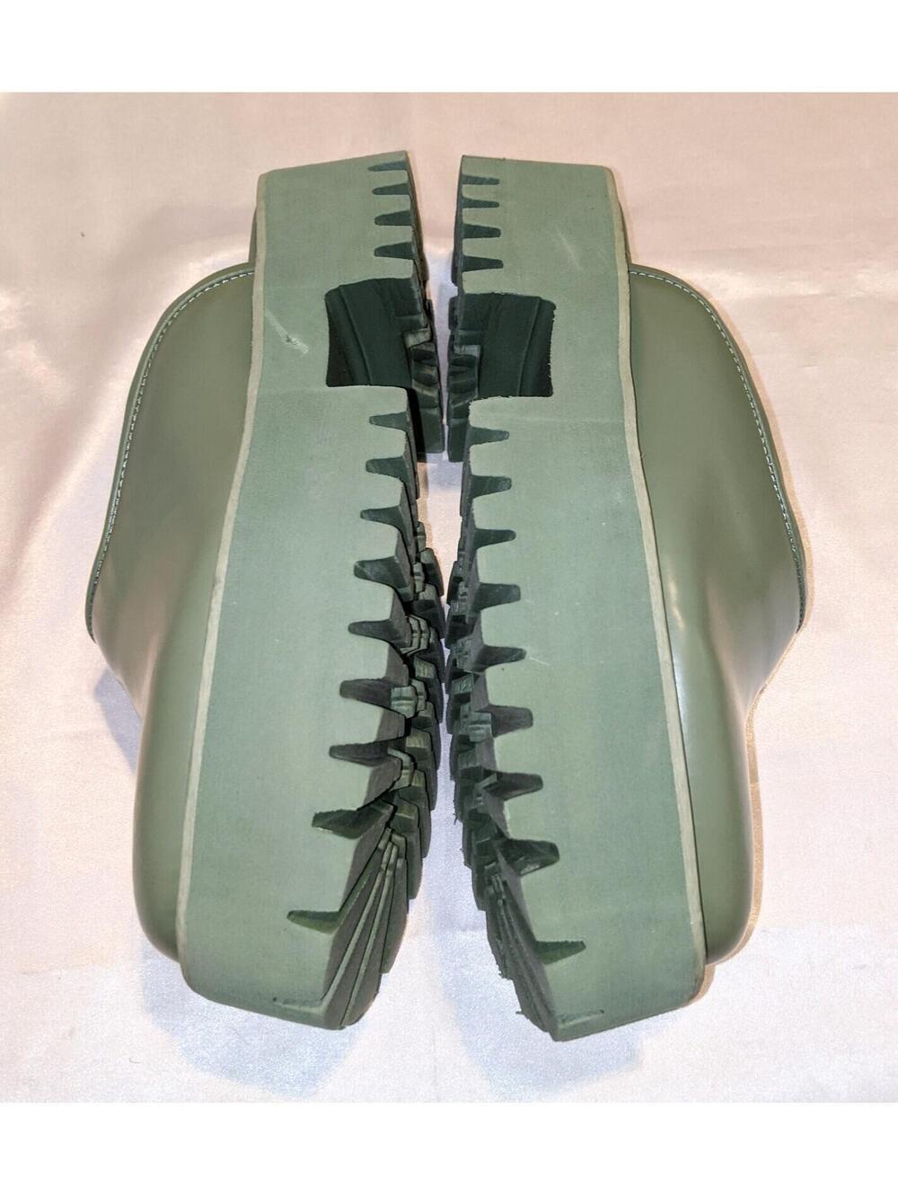 Alias Mae Quinn Sage Green Chunky Leather Clogs Platform Mules Size 39 EU / 8 US - Picture 6 of 9